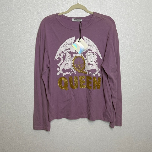 Daydreamer Queen Glitter Crest Longsleeve Purple M - Picture 4 of 7